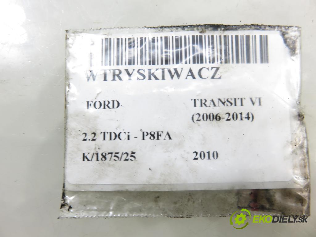 FORD TRANSIT TOURNEO Autobus BUS 2010 63,00 2.2 TDCi - P8FA 2198,00 vstřikovač 6C1Q9K546AC (Vstřikovač paliva)