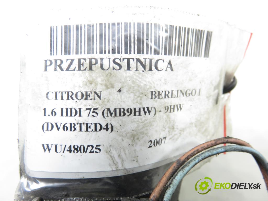 CITROEN BERLINGO FIRST Skrzynia (M_) FURGON 2007 55,00 1.6 HDI 75 (MB9HW) - 9HW (DV6BTED4) 1560,00 škrtíci klapka 25365223 ; 25365222 (Škrticí klapka)