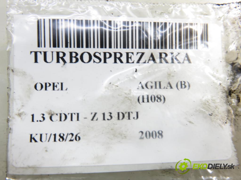 OPEL AGILA (B) (H08) HB 2008 55,00 1.3 CDTI - Z 13 DTJ 1248,00 Turbodúchadlo 55202638 (Turbodúchadlo (kompletné))