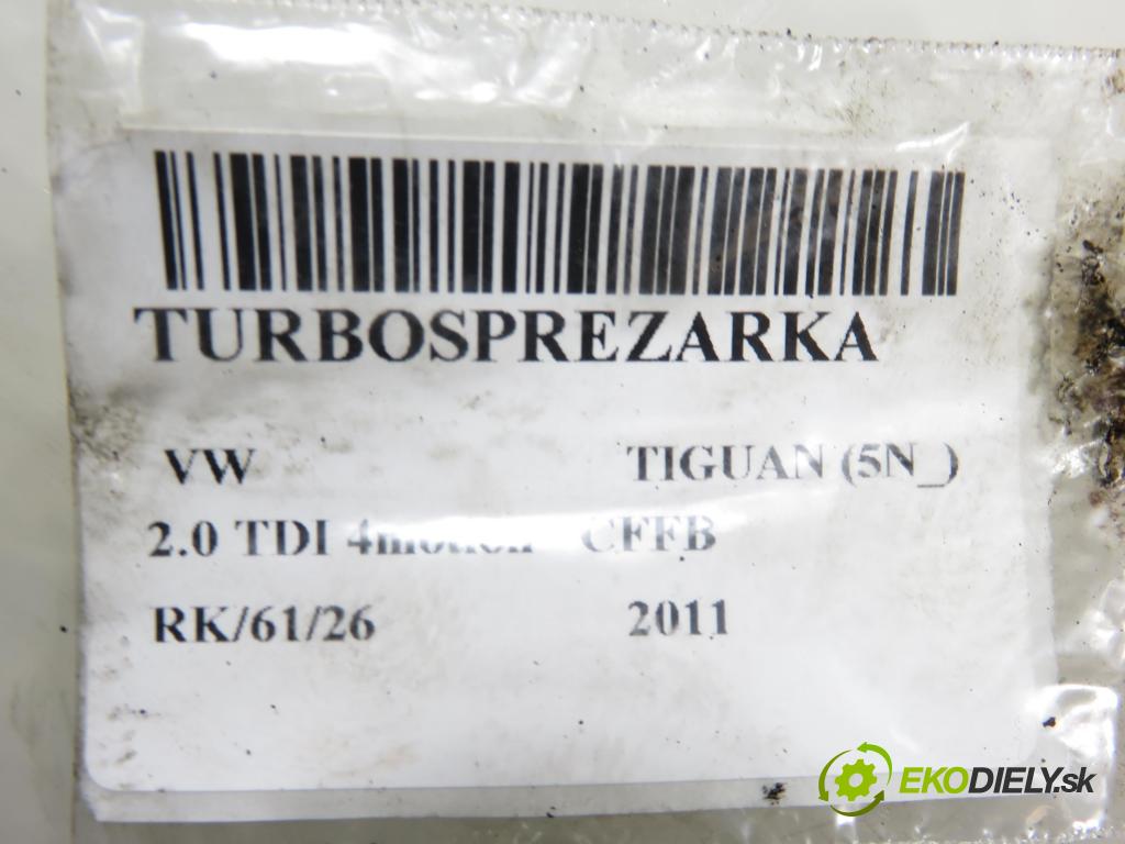 VW TIGUAN (5N_) SUV 2011 103,00 2.0 TDI 4motion - CFFB 1968,00 Turbodúchadlo 03L253056G (Turbodúchadlo (kompletné))