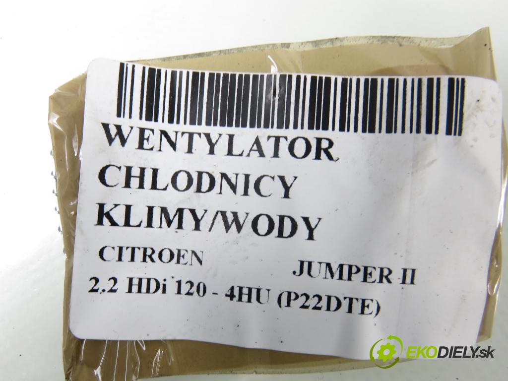 CITROEN JUMPER Skrzynia FURGON 2008 88,00 2.2 HDi 120 - 4HU (P22DTE) 2198,00 Ventilátor chladič klíma/voda F9523