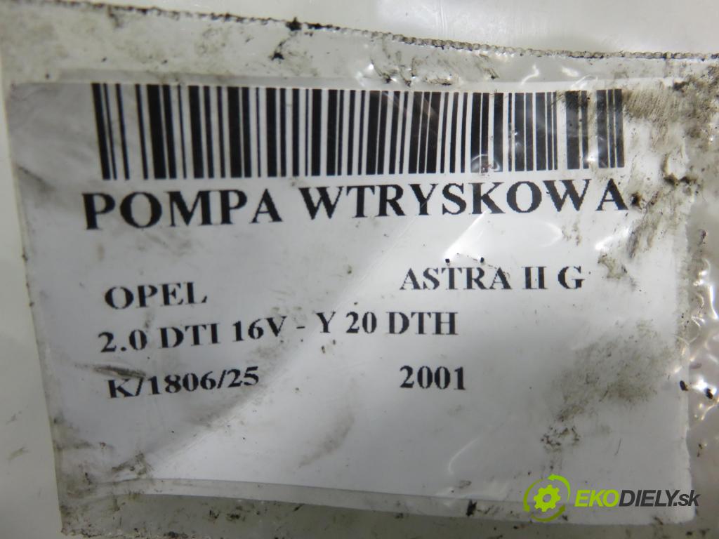 OPEL ASTRA G liftback (T98) HB 2001 74,00 2.0 DTI 16V - Y 20 DTH 1995,00 Pumpa vstrekovacia 0470504011 ; 09158202 (Vstrekovacie čerpadlo)