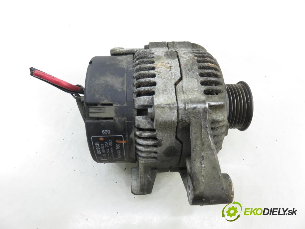 OPEL VECTRA B (J96) SEDAN 1996 74,00 1.6 16V 100 1598,00 Alternátor 0123120001 ; 90413760 (Alternátor)