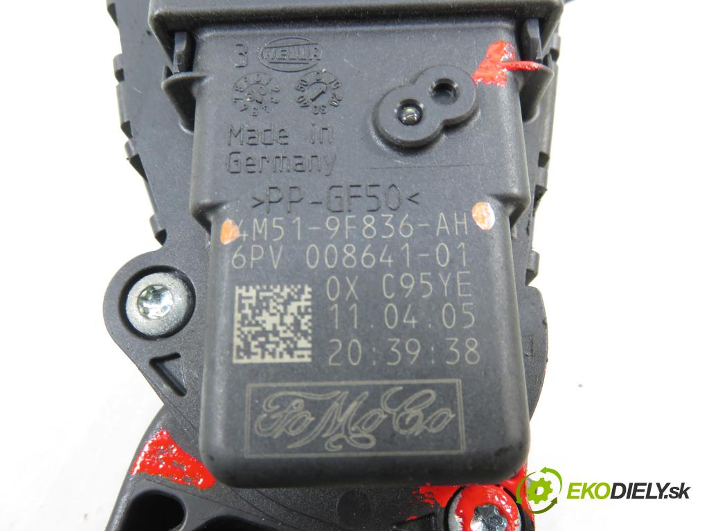 FORD FOCUS II (DA_, HCP) HB 2005 74,00 1.6 - SHDC 1596,00 Potenciometer plynu 4M519F836AH (Potenciometer plynového pedálu)