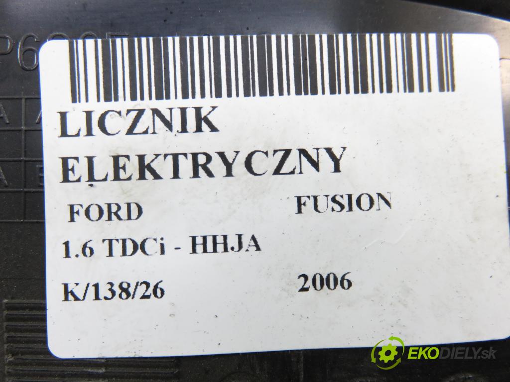 FORD FUSION (JU_) HB 2006 66,00 1.6 TDCi - HHJA 1560,00 Prístrojovka elektrický 6S6T10849GC