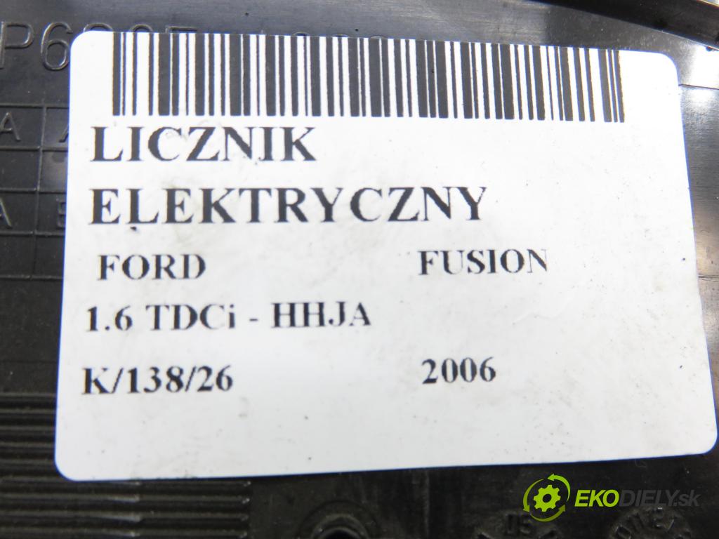 FORD FUSION (JU_) HB 2006 66,00 1.6 TDCi - HHJA 1560,00 Prístrojovka elektrický 6S6T10849GC