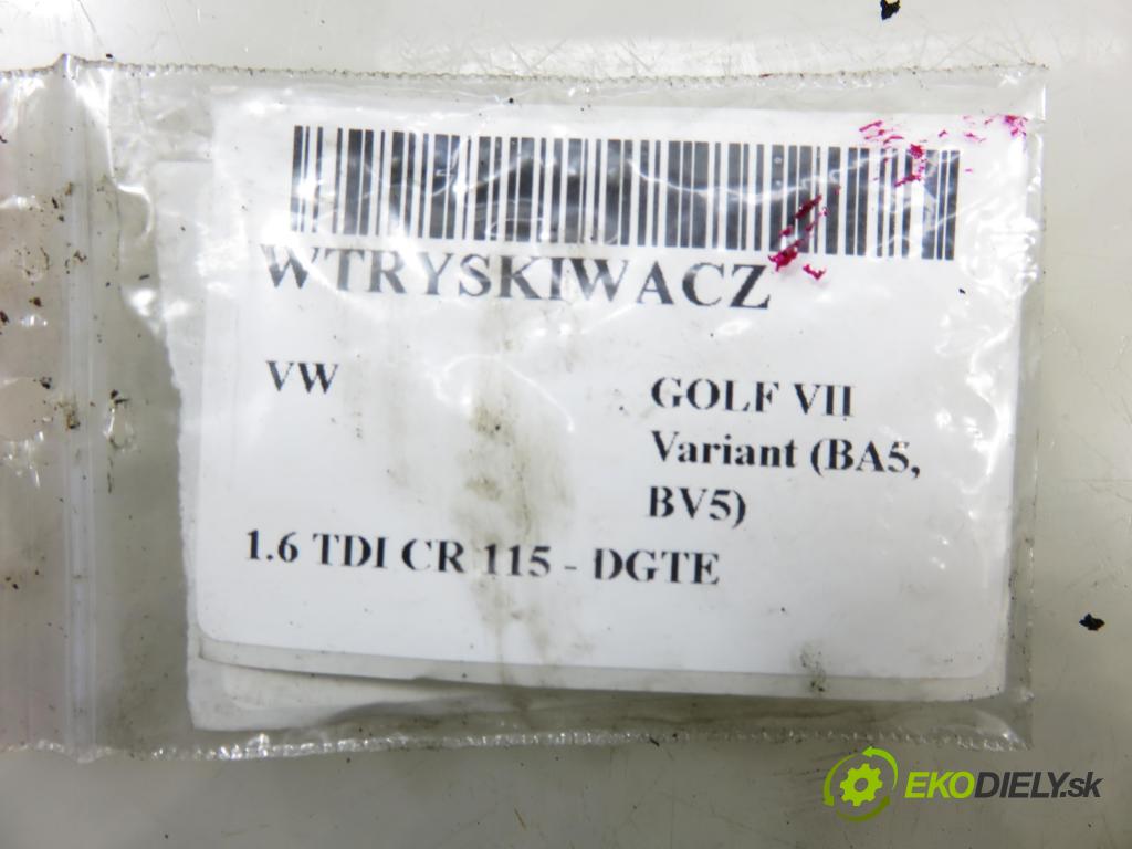 VW GOLF VII Variant (BA5, BV5) KOMBI 2019 850,00 1.6 TDI CR 115 - DGTE 1598,00 vstrekovač 04L130277BF ; 28577054 (Vstrekovač paliva)