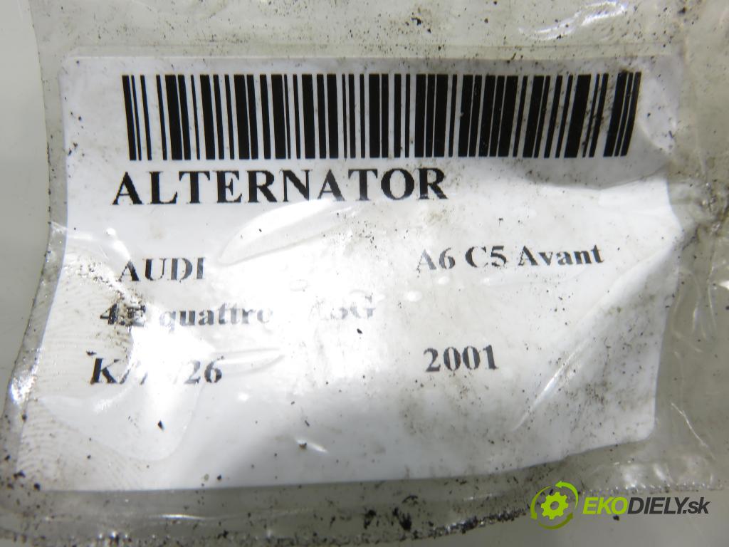 AUDI A6 Avant (4B5, C5) KOMBI 2001 220,00 4.2 quattro - ASG 4172,00 Alternátor 0123520021 ; 077903015L (Alternátor)