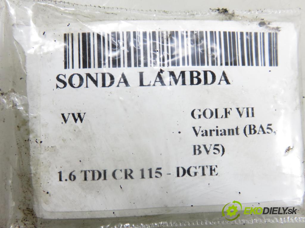 VW GOLF VII Variant (BA5, BV5) KOMBI 2019 850,00 1.6 TDI CR 115 - DGTE 1598,00 sonda lambda 04L907805DE ; 0281007327 ; 0281007328 (Lambda sonda)