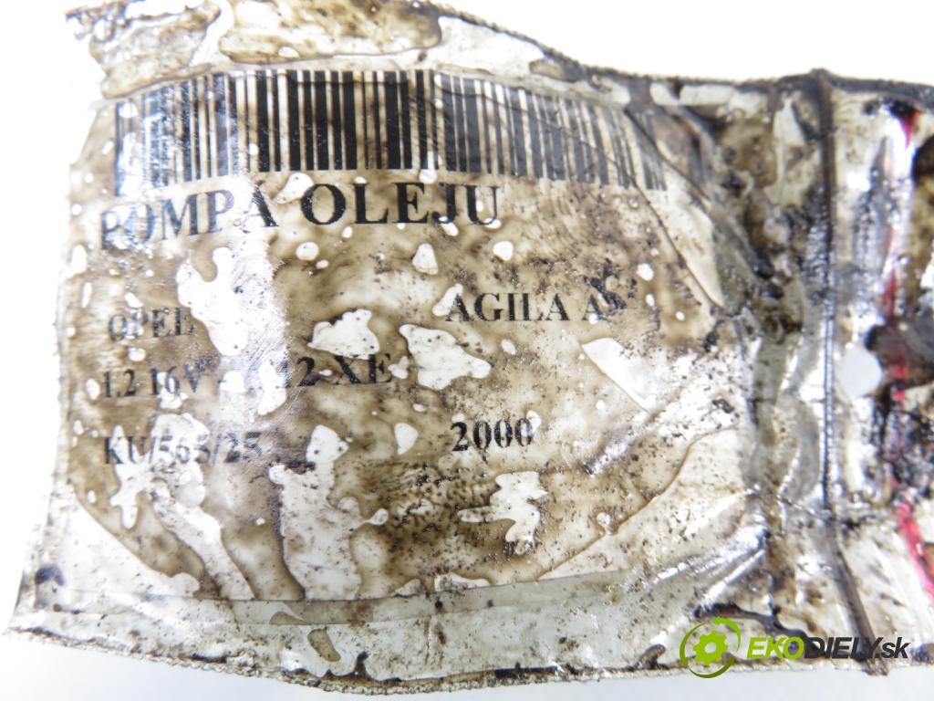 OPEL AGILA (A) (H00) HB 2000 55,00 1.2 16V - Z 12 XE 1199,00 Pumpa oleja 90570200 (Olejová pumpa)