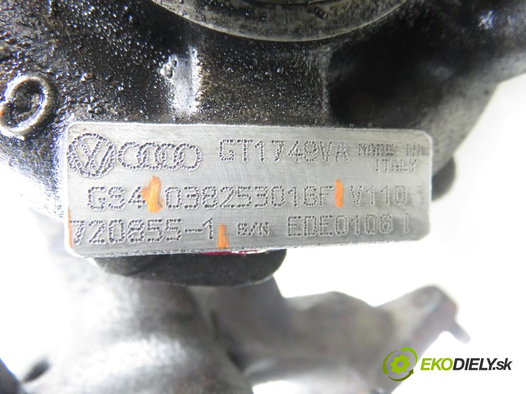VW GOLF IV (1J1) HB 2000 96,00 1.9 TDI - ASZ 1896,00 Turbodúchadlo 03825301GF ; 7208551 (Turbodúchadlo (kompletné))