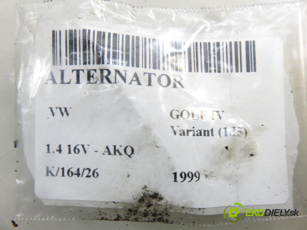 VW GOLF IV Variant (1J5) KOMBI 1999 55,00 1.4 16V - AKQ 1390,00 Alternátor 028903028D (Alternátor)