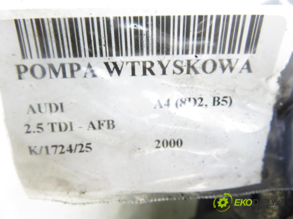 AUDI A4 (8D2, B5) SEDAN 2000 110,00 2.5 TDI - AFB 2496,00 Pumpa vstrekovacia 059130106DX ; 0281010888 ; 0470506002 (Vstrekovacie čerpadlo)