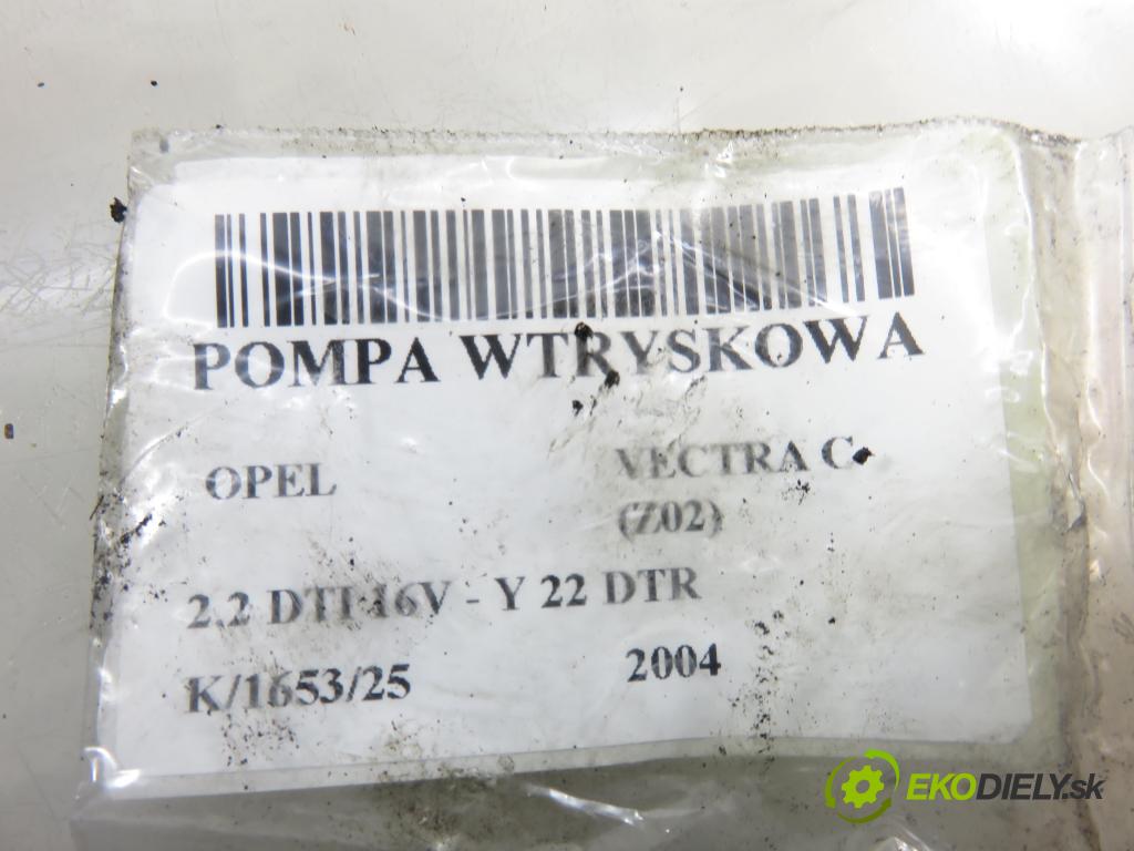 OPEL VECTRA C (Z02) LIFTBACK 2004 92,00 2.2 DTI 16V 125 - Y 22 DTR 2172,00 Pumpa vstrekovacia 0470504215 ; 0281010717 ; 55351757 (Vstrekovacie čerpadlo)