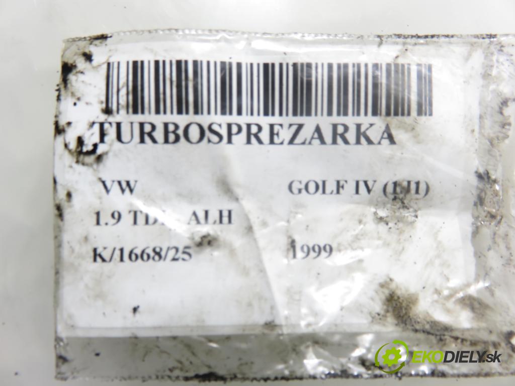VW GOLF IV (1J1) HB 1999 66,00 1.9 TDI 90 - ALH 1896,00 Turbodúchadlo 038253019A (Turbodúchadlo (kompletné))