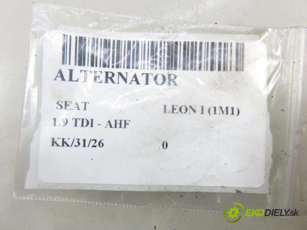 SEAT LEON (1M1) HB 2000 81,00 1.9 TDI - AHF 1896,00 Alternátor 038903023L ; 0124325001 (Alternátor)