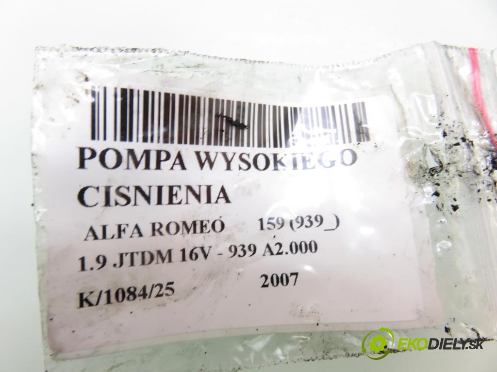 ALFA ROMEO 159 (939_) SEDAN 2007 110,00 1.9 JTDM 16V - 939 A2.000 1910,00 Pumpa vysokého tlaku 0445010150 ; 0055205935 ; 0928400680