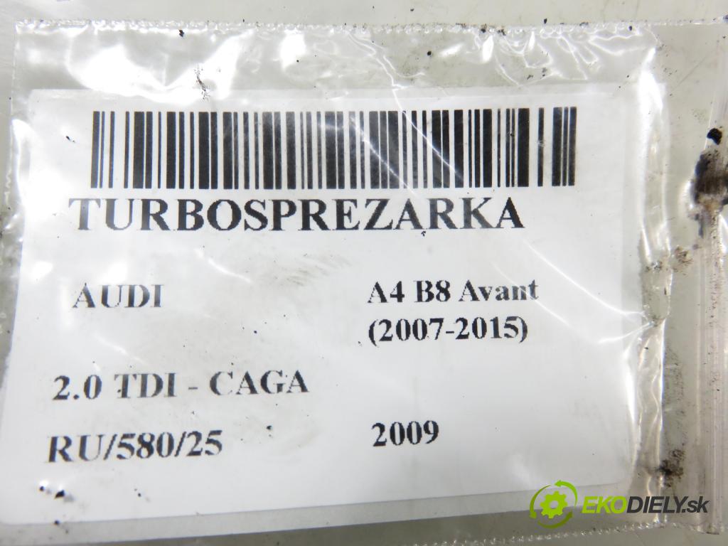 AUDI A4 Avant (8K5, B8) KOMBI 2009 105,00 2.0 TDI - CAGA 1968,00 Turbodúchadlo 03L145702D (Turbodúchadlo (kompletné))