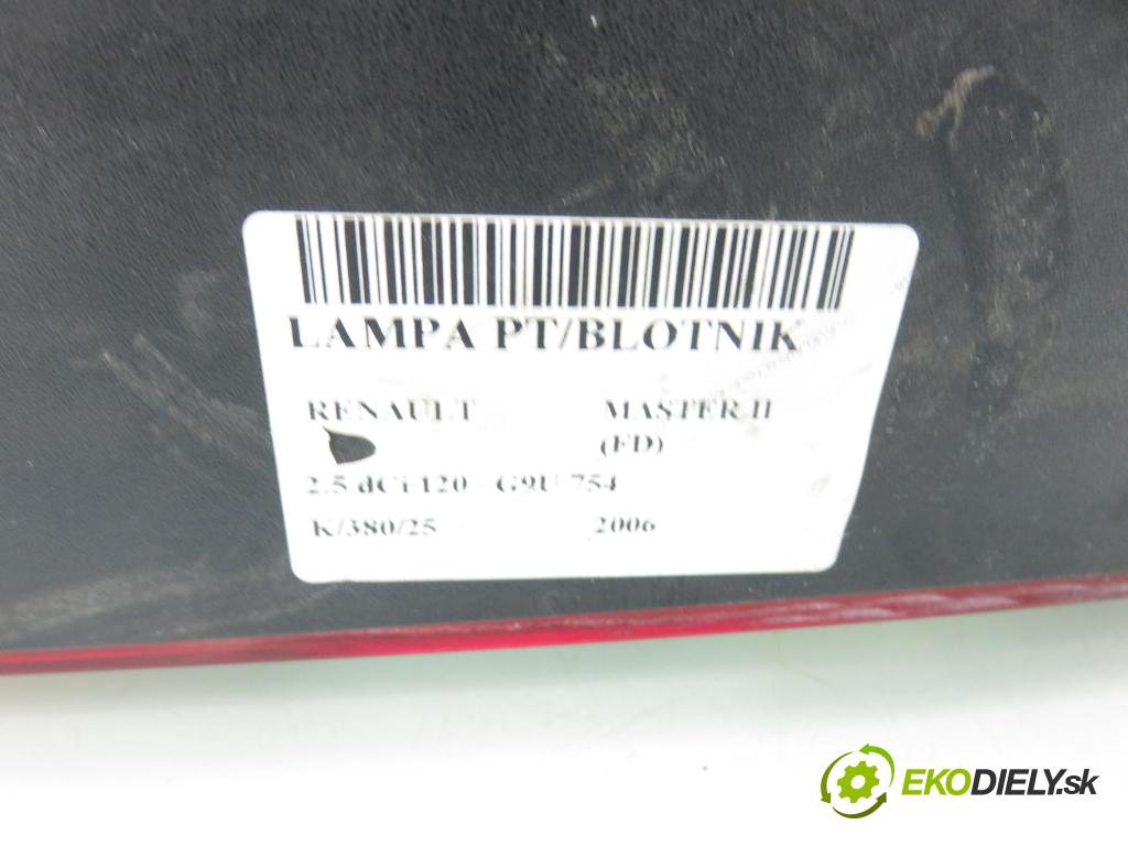 RENAULT MASTER II Skrzynia (FD) FURGON 2006 84,00 2.5 dCi 120 - G9U 754 2464,00 světlo pravé zadní