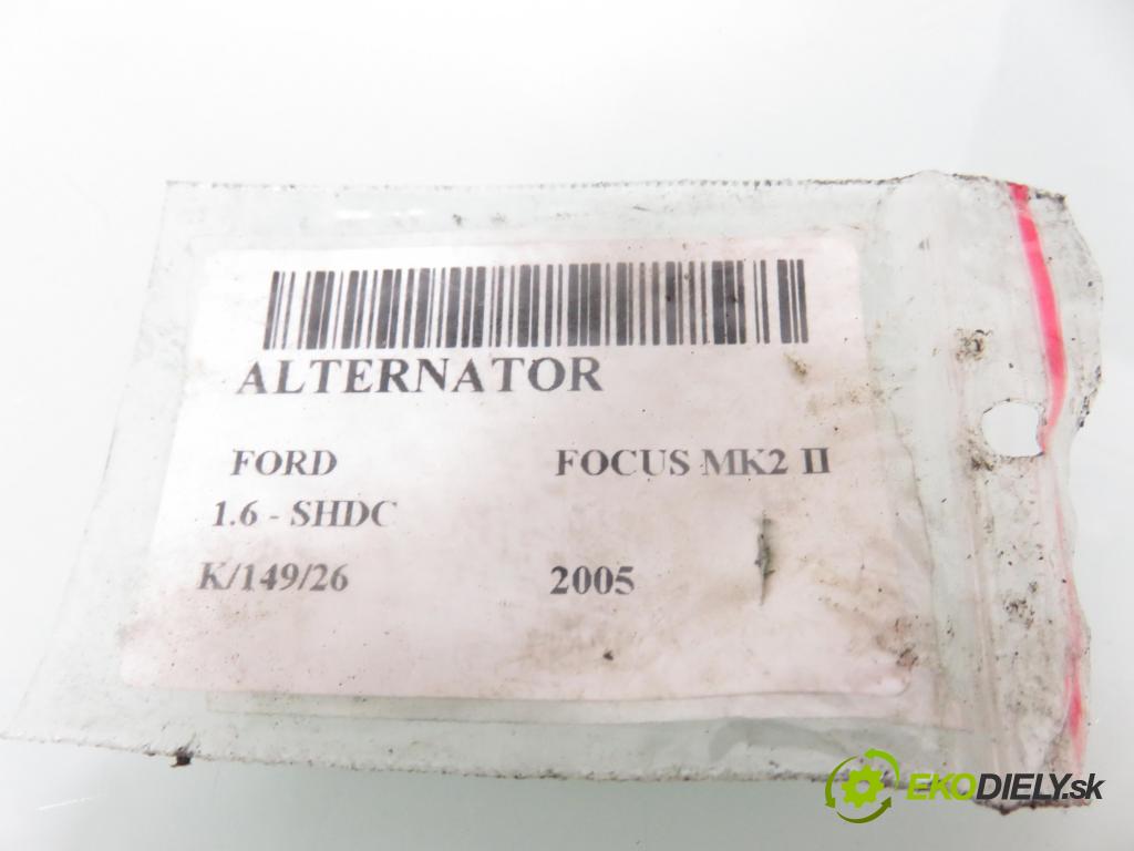 FORD FOCUS II (DA_, HCP) HB 2005 74,00 1.6 - SHDC 1596,00 Alternátor 3N1110300AC (Alternátor)