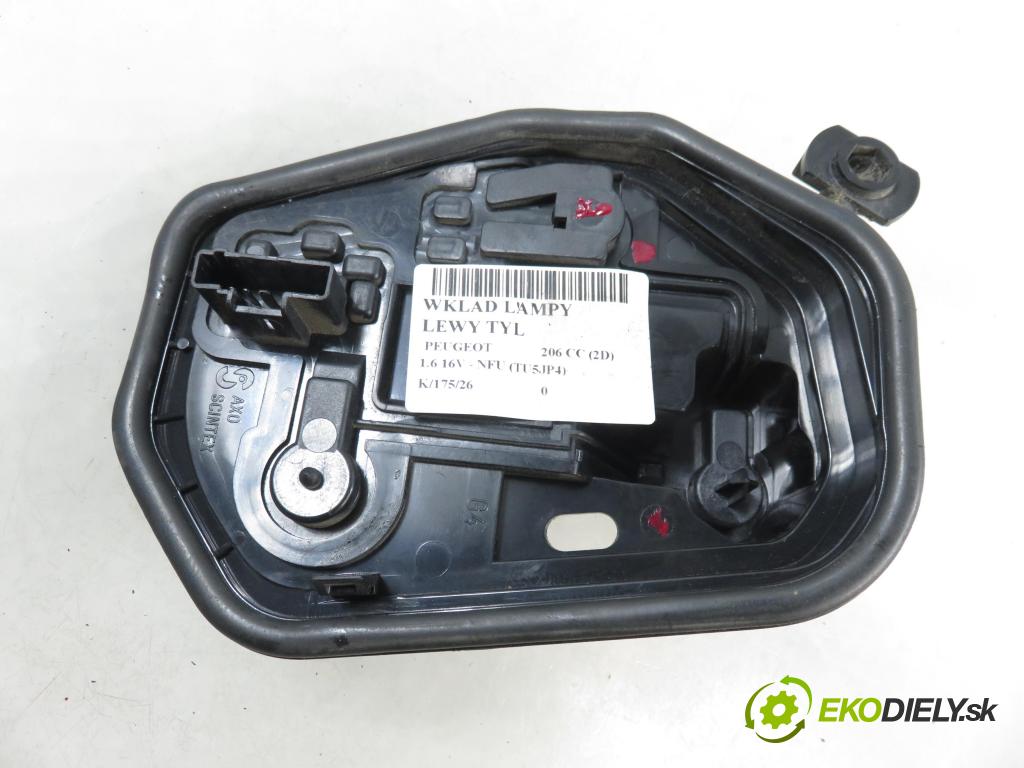 PEUGEOT 206 CC (2D) CABRIO 2002 80,00 1.6 16V - NFU 1587,00 vložka svetla ľavy zadné