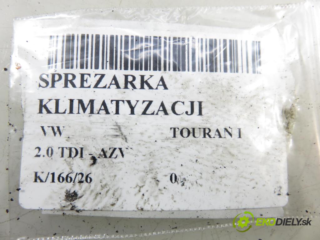 VW TOURAN (1T1, 1T2) MINIVAN 2004 100,00 2.0 TDI PD 16V 136 - AZV 1968,00 KOMPRESOR: klimatizace 1711E (Kompresor klimatizace)