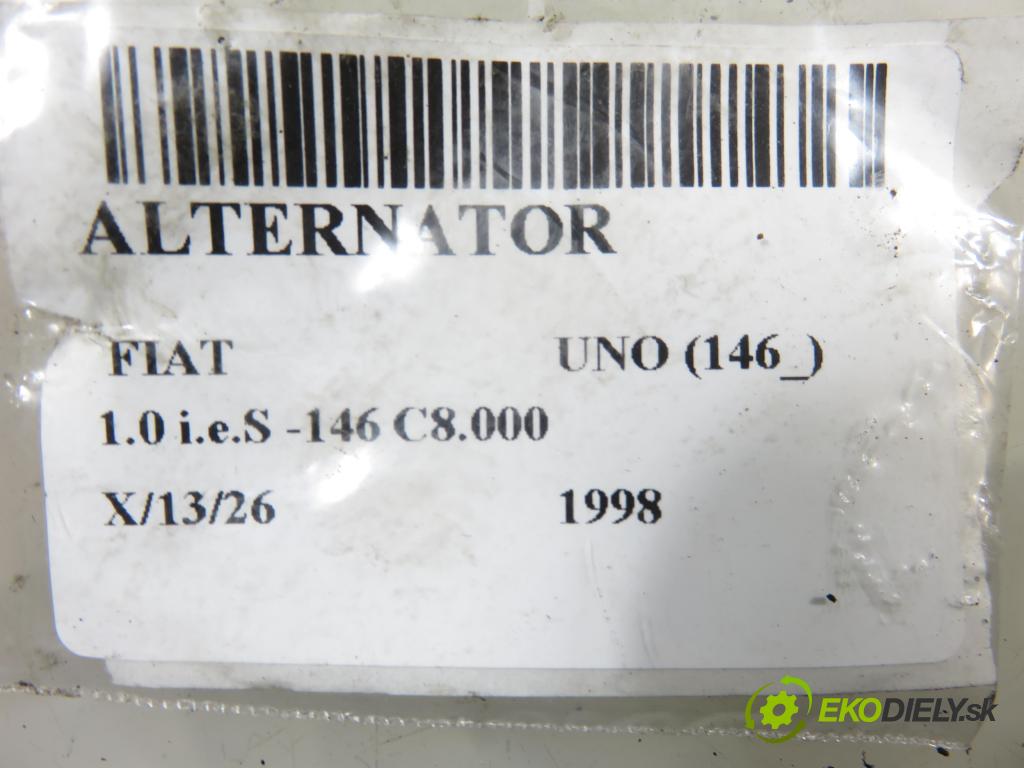 FIAT UNO (146_) HB 1998 42,00 1.0 57-146 C8.000 994,00 Alternátor 9120080213 ; 9190087026 (Alternátor)