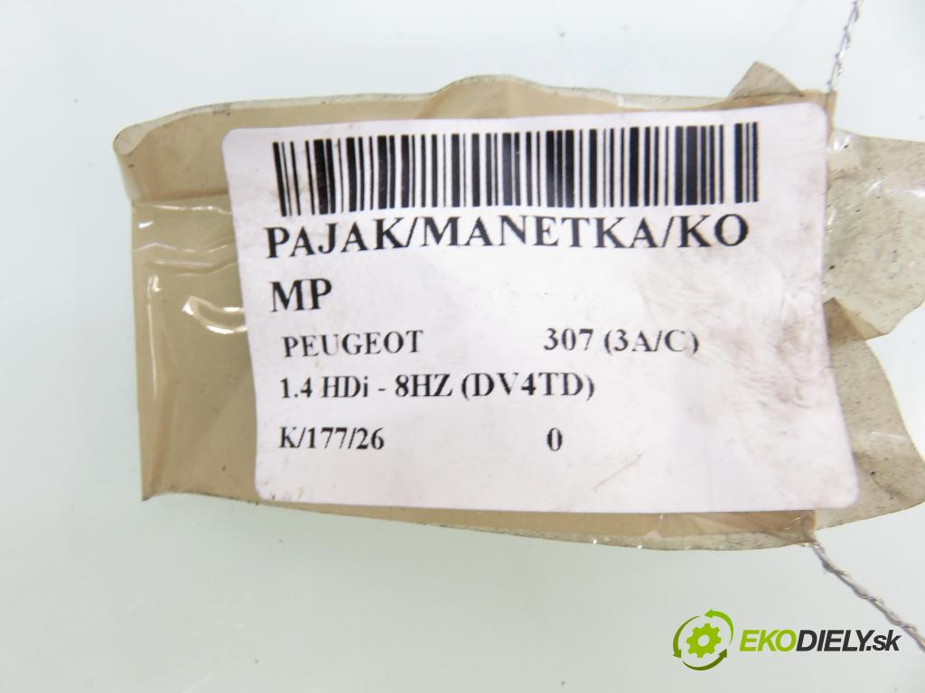 PEUGEOT 307 (3A/C) HB 2004 50,00 1.4 HDi - 8HZ (DV4TD) 1398,00 páčka/prepínač 96530931XT