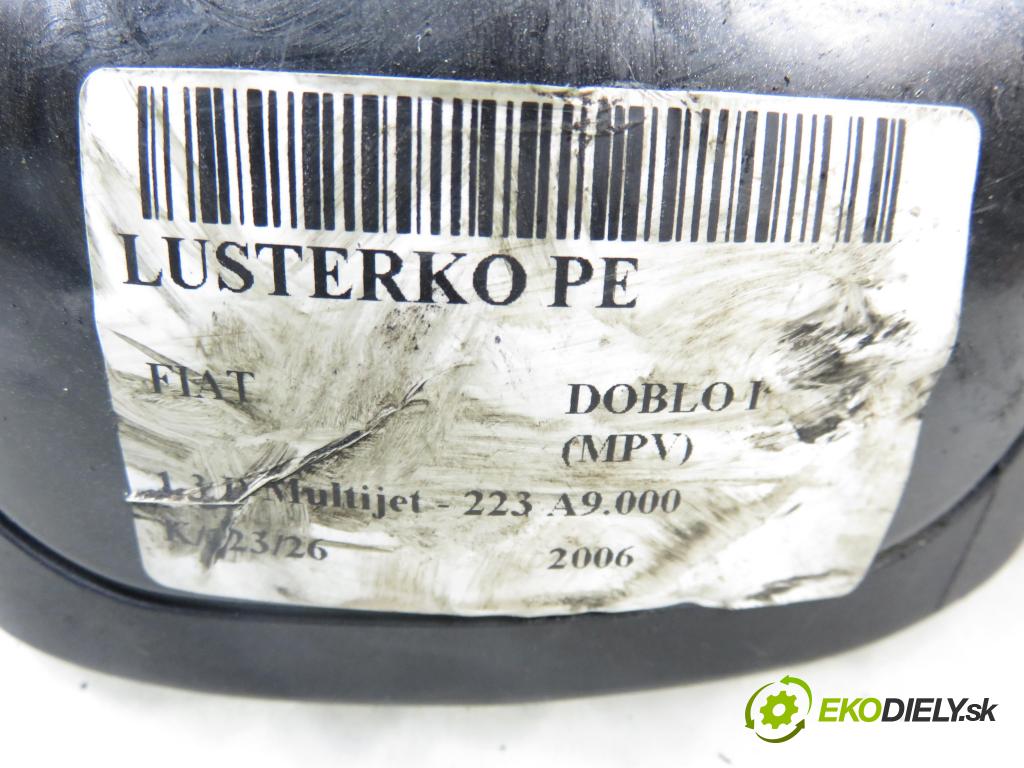 FIAT DOBLO nadwozie wielkoprzestrzenne (MPV) (119_, 223_) KOMBIVAN 2006 62,00 1.3 D Multijet - 223 A9.000 1248,00 Spätné zrkadlo