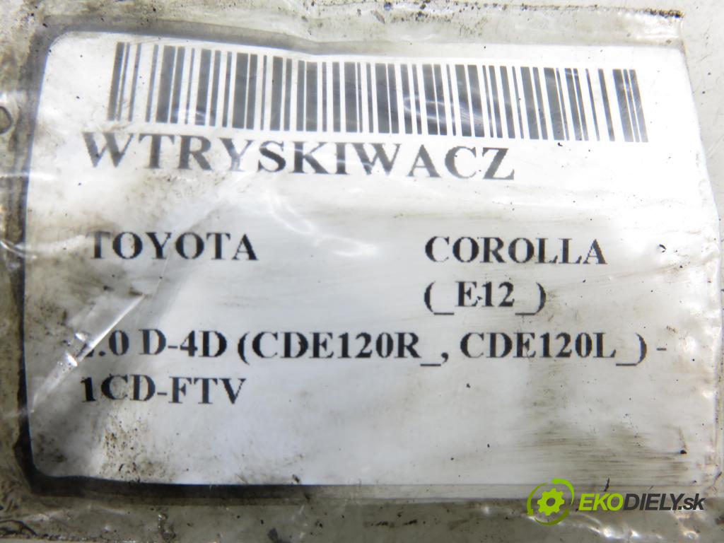 TOYOTA COROLLA (_E12_) HB 2005 85,00 2.0 D-4D 116 (CDE120R_, CDE120L_) - 1CD-FTV 1995,00 vstrekovač 236700G010 (Vstrekovač paliva)