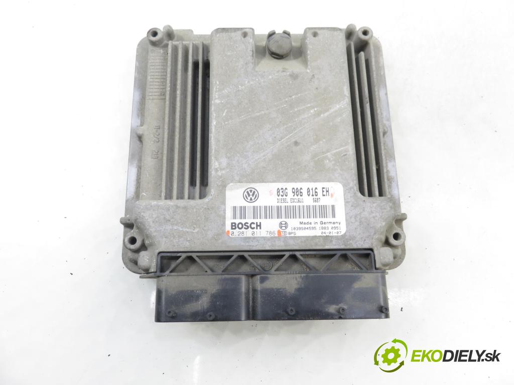 VW TOURAN (1T1, 1T2) MINIVAN 2004 100,00 2.0 TDI PD 16V 136 - AZV 1968,00 Riadiaca jednotka Motor 0281011786 ; 03G906016EH