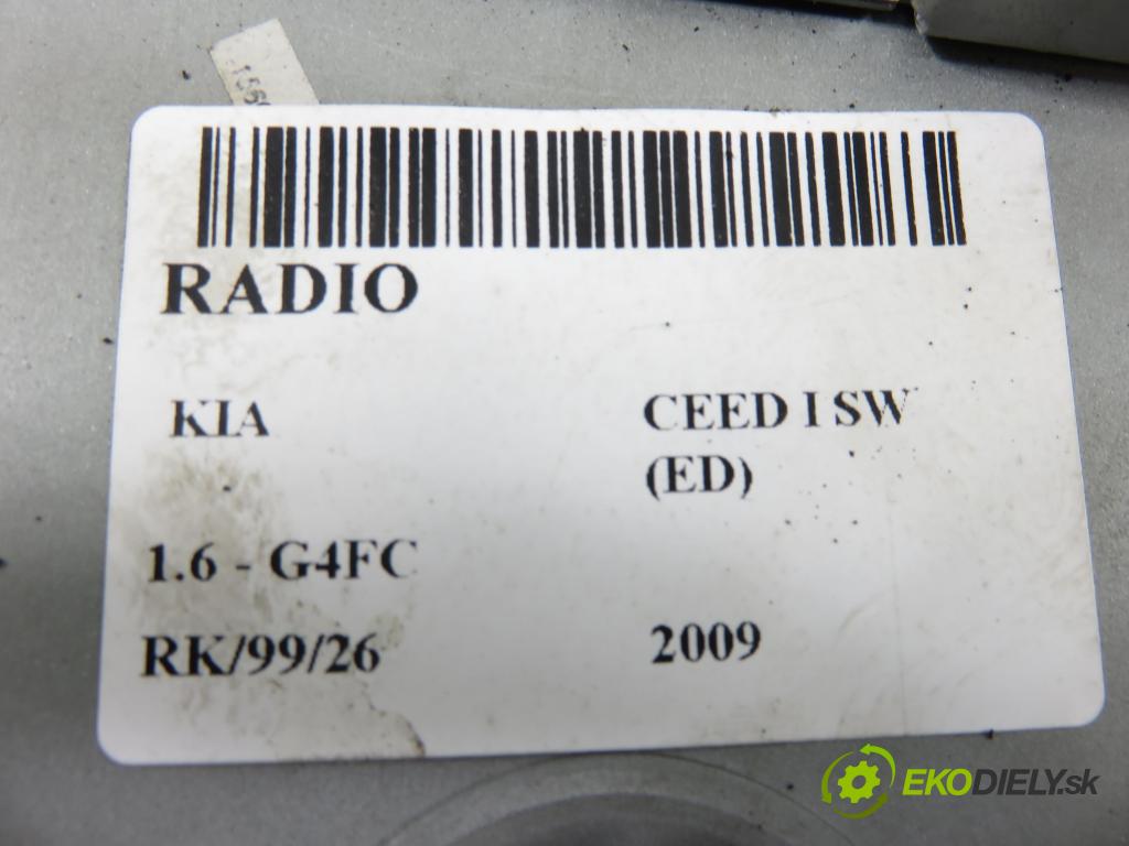 KIA CEE'D SW (ED) KOMBI 2009 90,00 1.6 122 - G4FC 1591,00 RADIO CD X961401H500