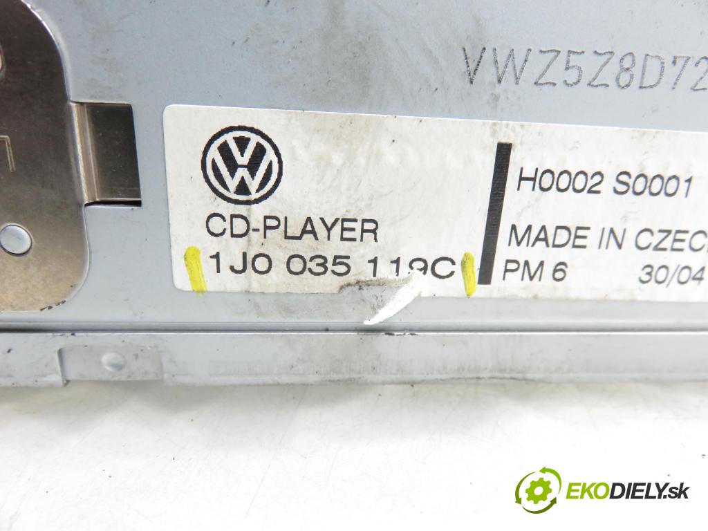 VW POLO (9N_) HB 2004 55,00 1.4 TDI PD 75 - AMF 1422,00 RADIO CD Modul 1J0035152C ; 1J0035119C