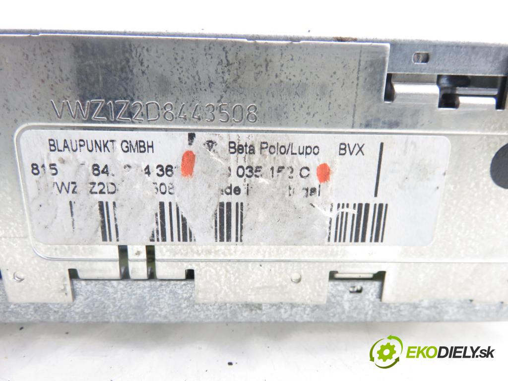 VW POLO (9N_) HB 2004 55,00 1.4 TDI PD 75 - AMF 1422,00 RADIO CD Modul 1J0035152C ; 1J0035119C