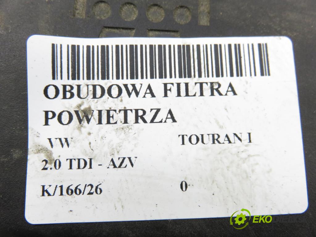 VW TOURAN (1T1, 1T2) MINIVAN 2004 100,00 2.0 TDI PD 16V 136 - AZV 1968,00 Obal filtra vzduchu 1K0129607S ; 1K0129601AL (Obal vzduchového filtra)