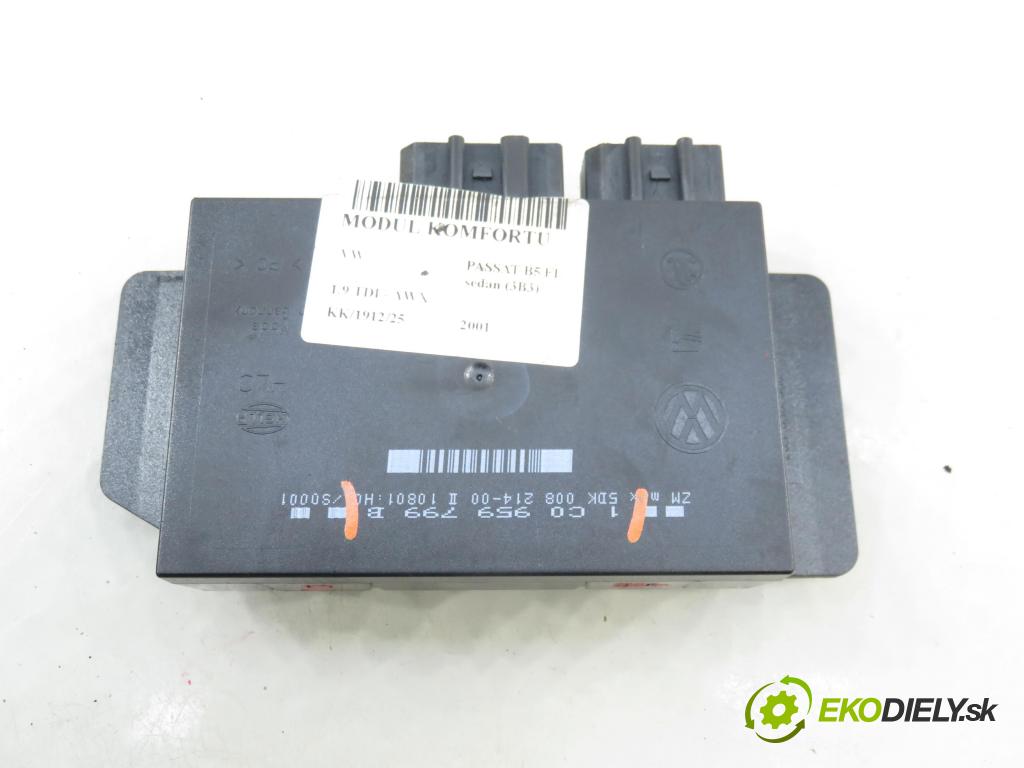 VW PASSAT B5.5 (3B3) SEDAN 2001 96,00 1.9 TDI - AWX 1896,00 MODUL komfortu 1C0959799B