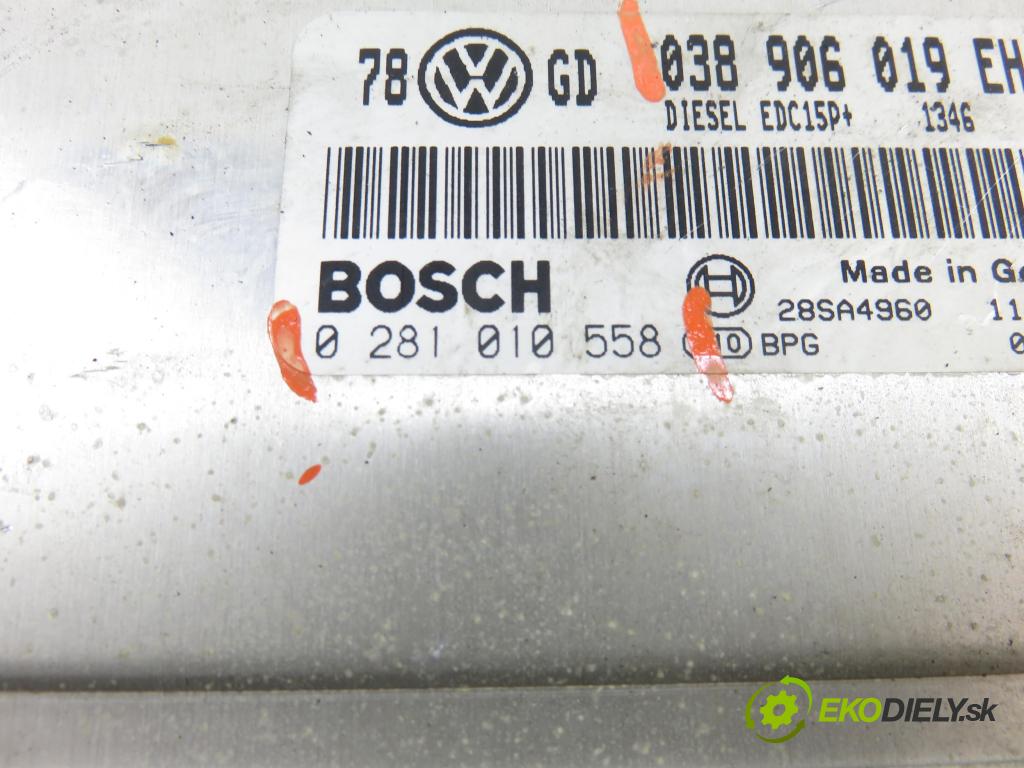 VW PASSAT B5.5 (3B3) SEDAN 2001 96,00 1.9 TDI - AWX 1896,00 Riadiaca jednotka Motor 038906019EH ; 0281010558