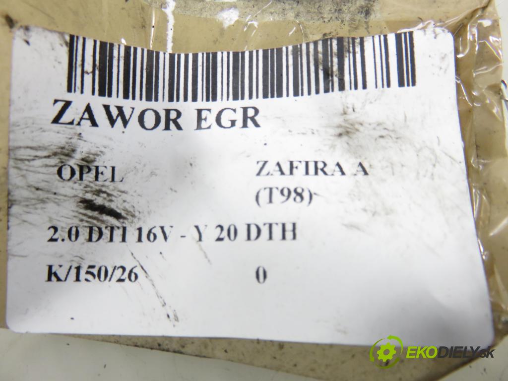 OPEL ZAFIRA A Nadwozie Wielkopojemne (MPV) (T98)  MINIVAN 2001 74,00 2.0 DTI 16V 101 - Y 20 DTH 1995,00 VENTIL EGR 43002721