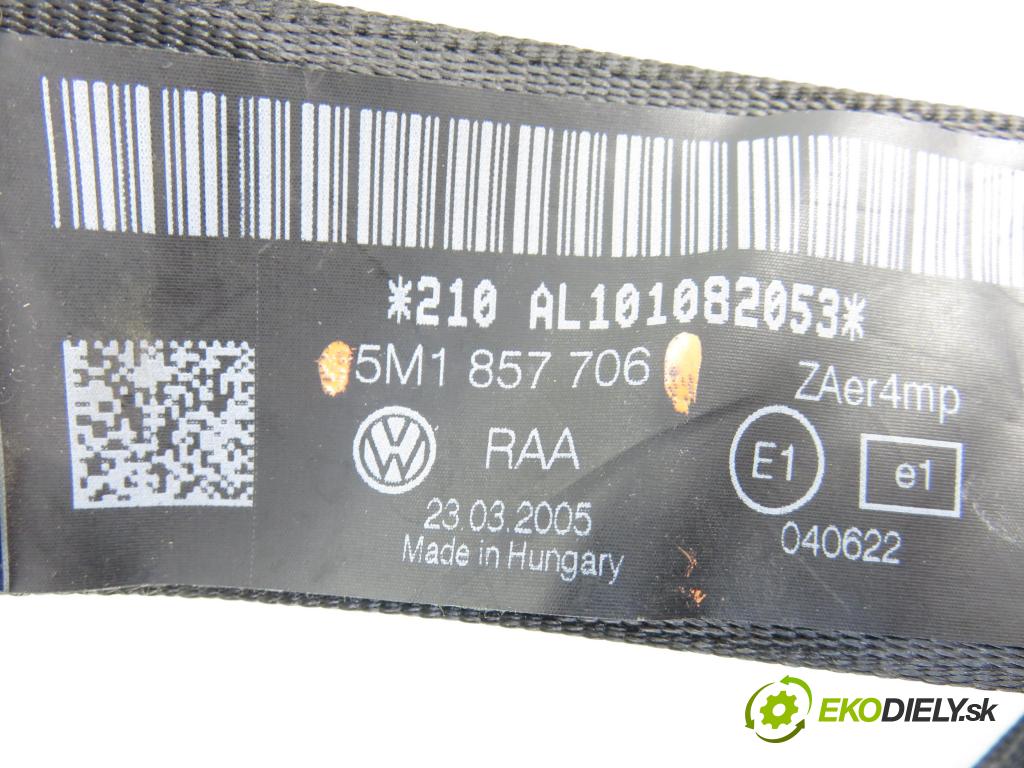 VW GOLF PLUS (5M1, 521) MINIVAN 2005 103,00 2.0 TDI 16V - BKD 1968,00 Držiak bezpečnostný PP 5M1857706