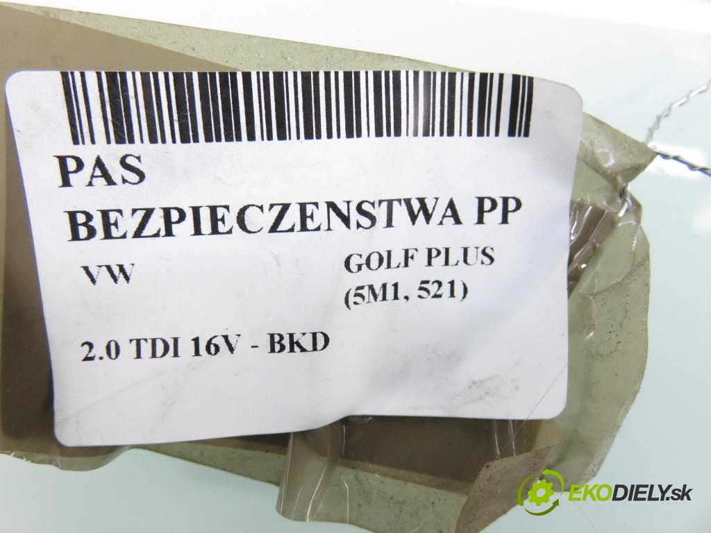 VW GOLF PLUS (5M1, 521) MINIVAN 2005 103,00 2.0 TDI 16V - BKD 1968,00 Držiak bezpečnostný PP 5M1857706