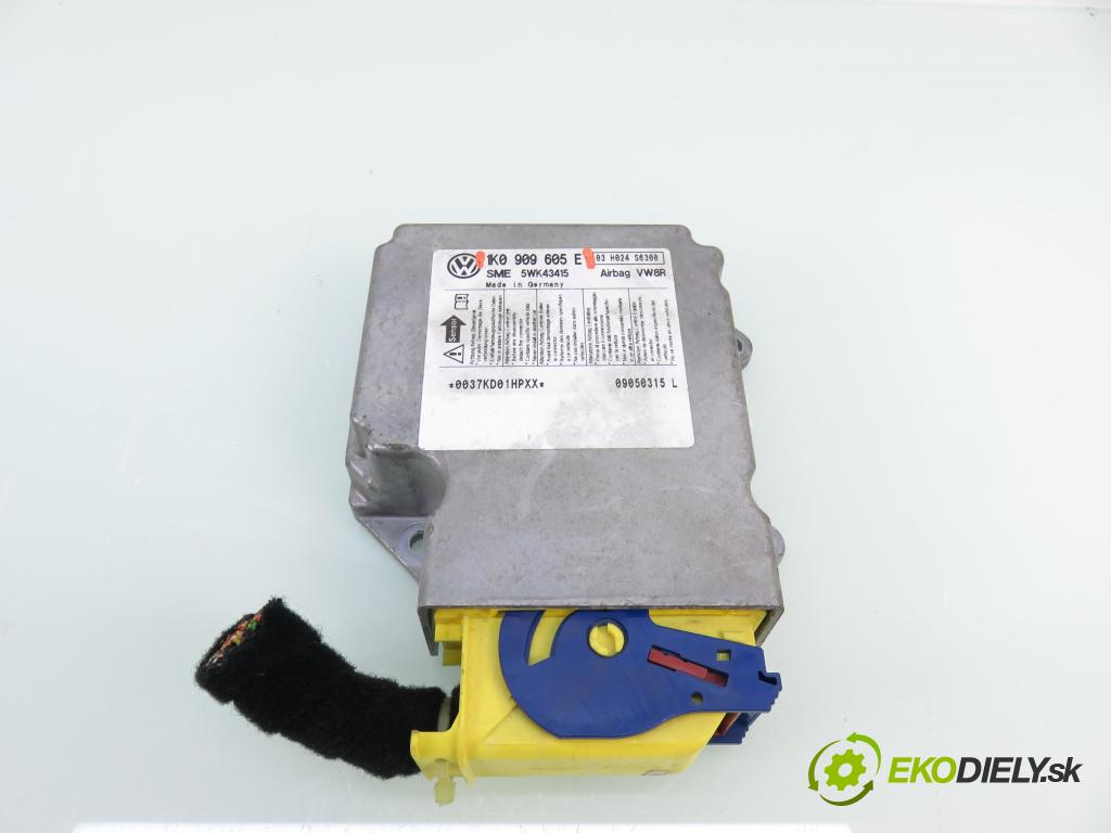 VW GOLF PLUS (5M1, 521) MINIVAN 2005 103,00 2.0 TDI 16V - BKD 1968,00 MODUL air BAG 1K0909605E