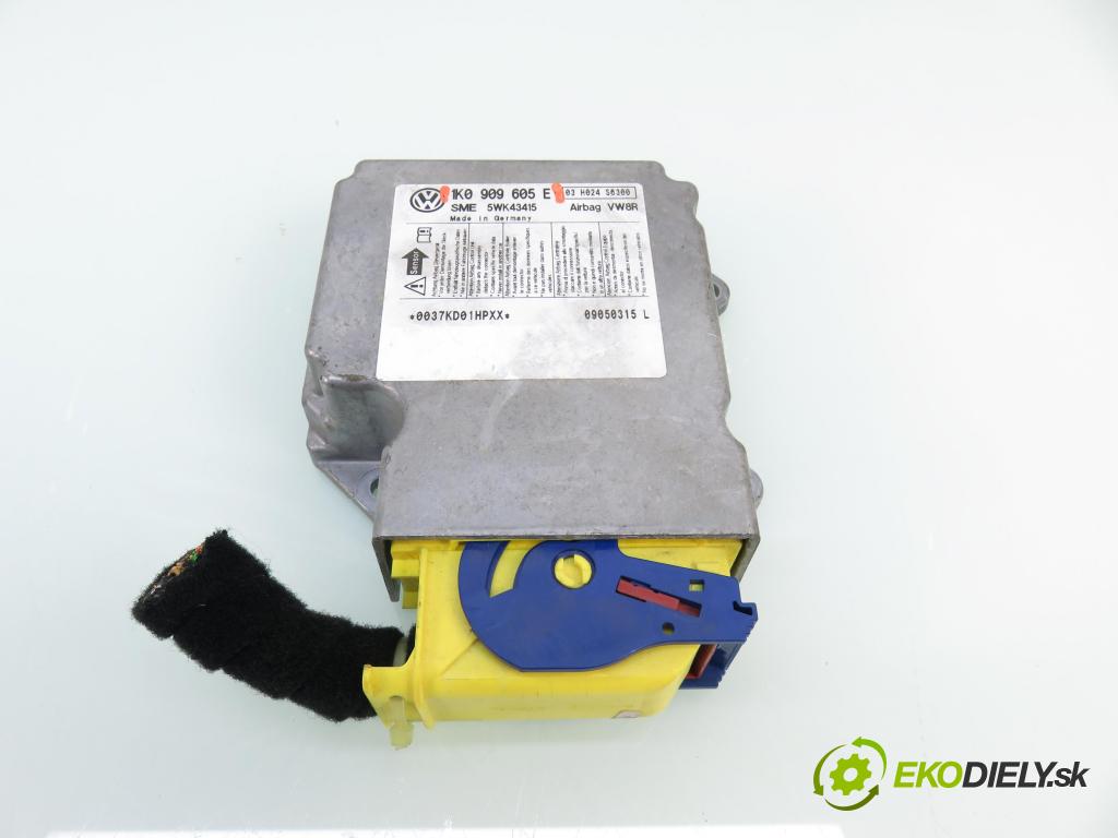 VW GOLF PLUS (5M1, 521) MINIVAN 2005 103,00 2.0 TDI 16V - BKD 1968,00 MODUL air BAG 1K0909605E