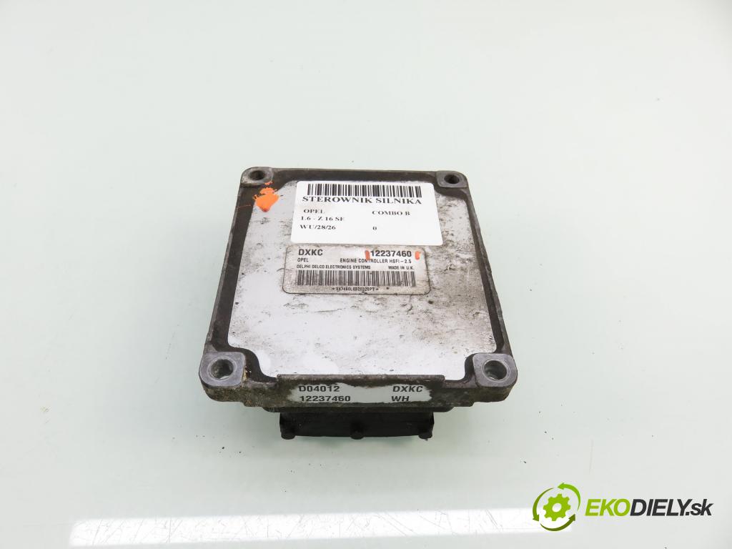 OPEL COMBO C KOMBIVAN 2003 62,00 1.6 8V 84 - Z 16 SE 1598,00 Riadiaca jednotka Motor 12237460