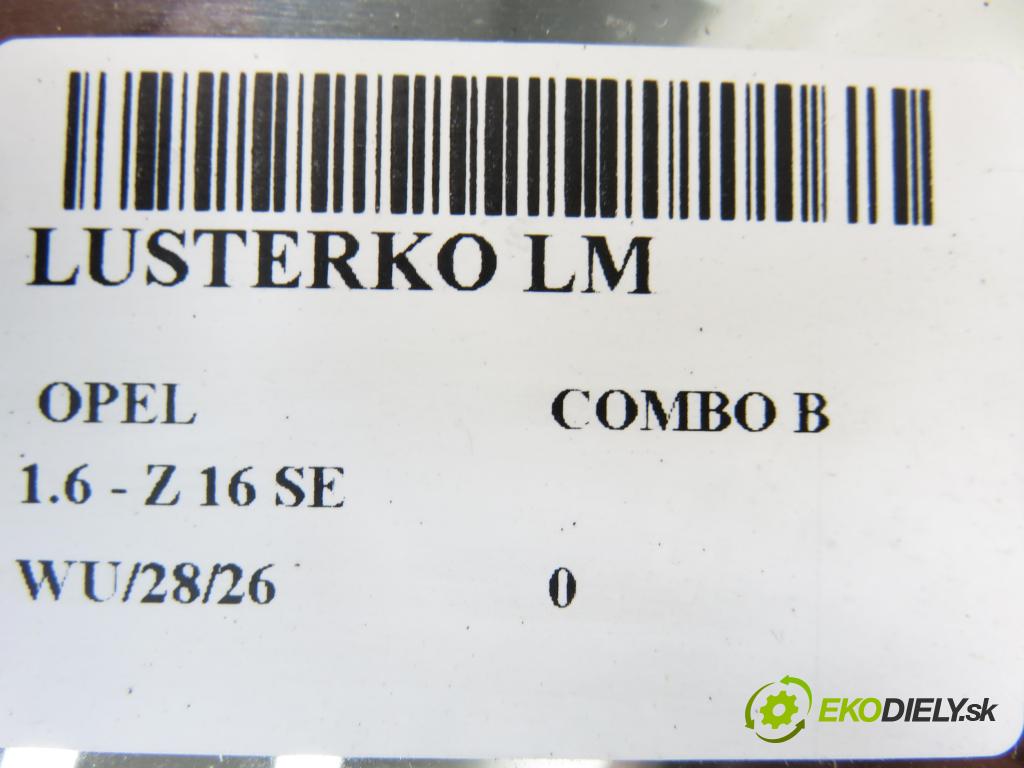 OPEL COMBO C KOMBIVAN 2003 62,00 1.6 8V 84 - Z 16 SE 1598,00 zpětné zrcátko