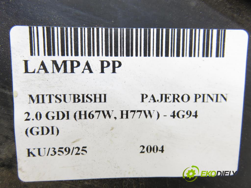 MITSUBISHI PAJERO PININ (H6_W, H7_W) SUV 2004 95,00 2.0 GDI 1999,00 Svetlo PP