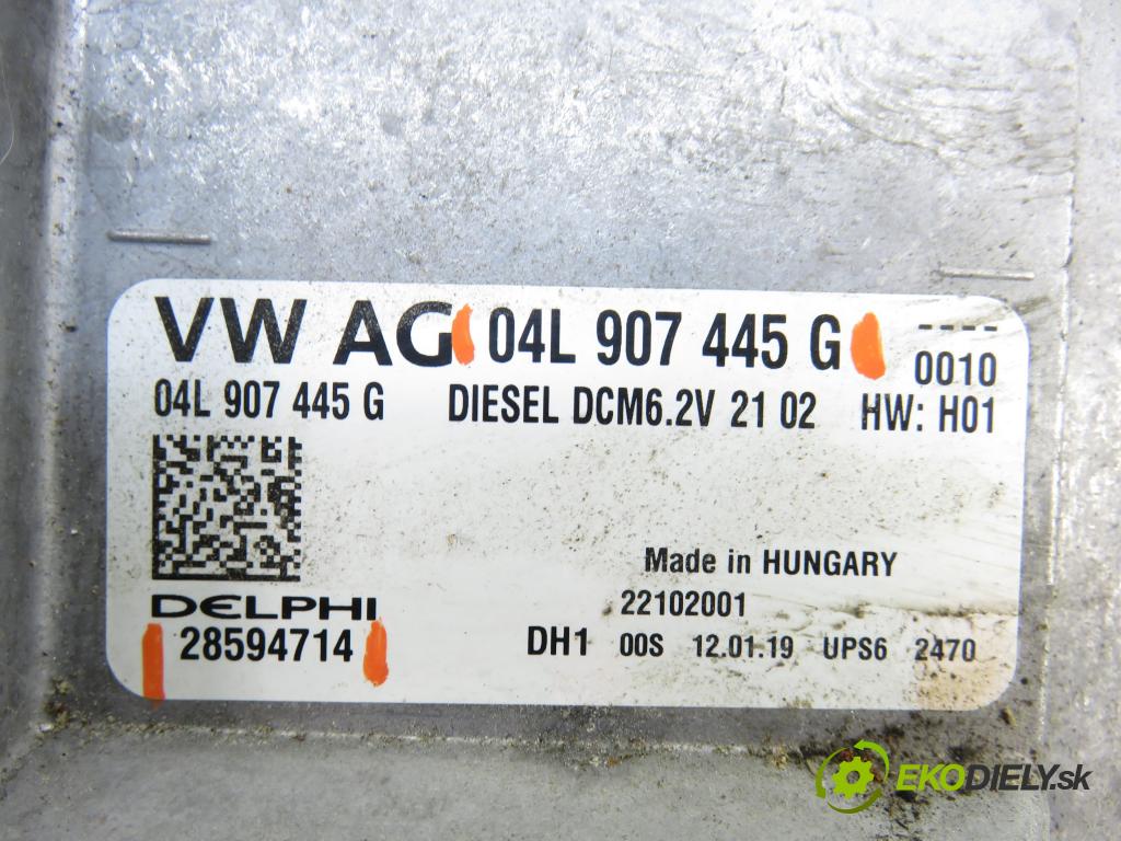 VW GOLF VII Variant (BA5, BV5) KOMBI 2019 850,00 1.6 TDI CR 115 - DGTE 1598,00 řídící jednotka motora 28594714 ; 04L907445G