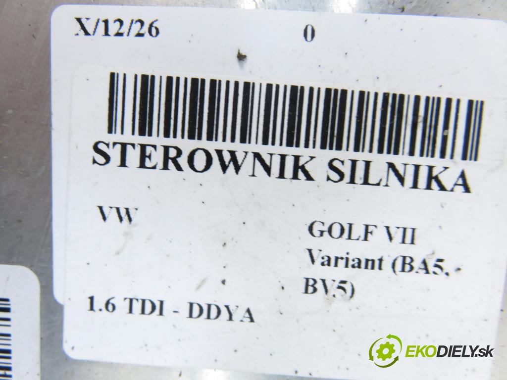 VW GOLF VII Variant (BA5, BV5) KOMBI 2019 850,00 1.6 TDI CR 115 - DGTE 1598,00 řídící jednotka motora 28594714 ; 04L907445G