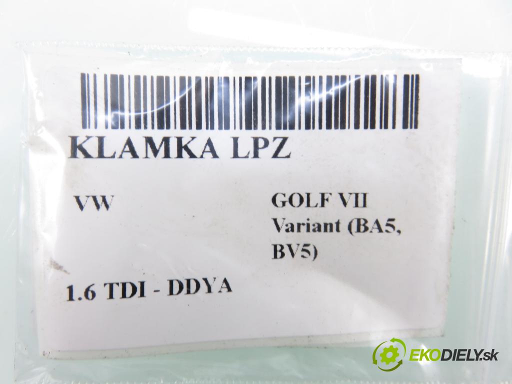 VW GOLF VII Variant (BA5, BV5) KOMBI 2019 850,00 1.6 TDI CR 115 - DGTE 1598,00 Kľučka LPZ