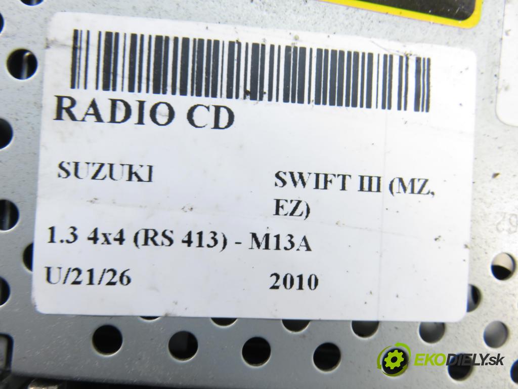 SUZUKI SWIFT III (MZ, EZ) HB 2010 68,00 1.3 4x4 (RS 413) - M13A 1328,00 RADIO CD 3910162J3
