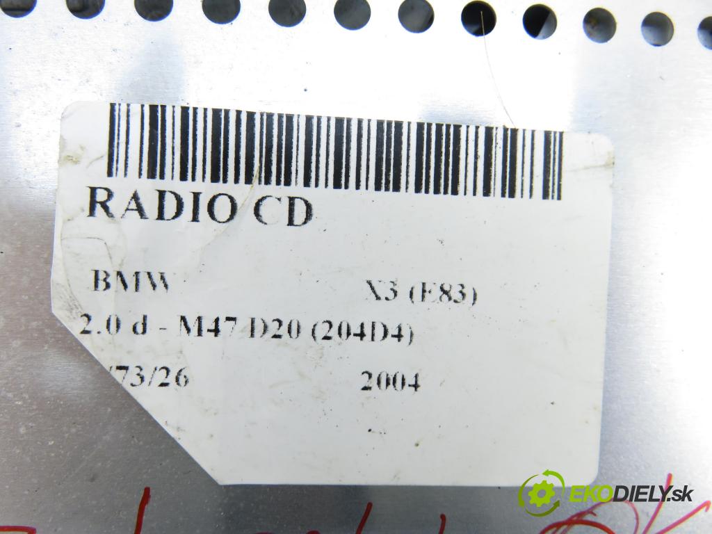 BMW X3 (E83) SUV 2004 110,00 2.0 d 150 - M47 D20 (204D4) 1995,00 RADIO CD 6943437